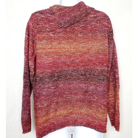 Christopher & Banks Marled Knit Cowl Neck Sweater M - Picture 4 of 7